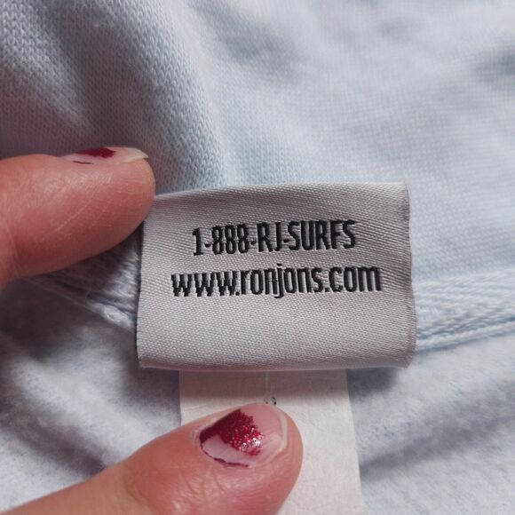 Ron Jon Surf Shop 1/4 Zip Pullover Men's Size Small Blue Logo Casual Long Sleeve - Picture 4 of 14